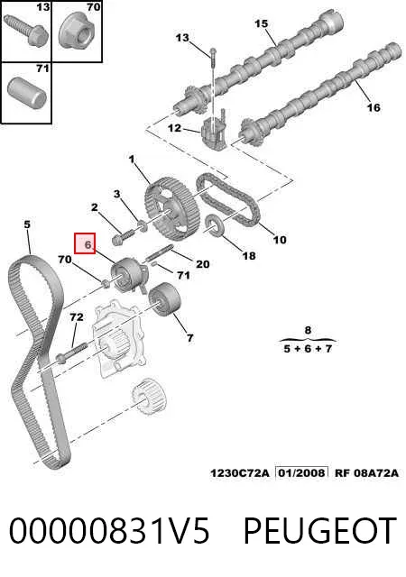 Kit de distribución 00000831V5 Peugeot/Citroen
