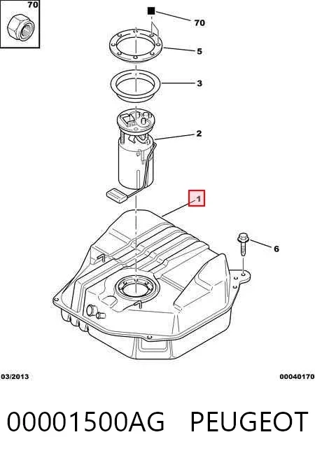 Depósito de gasolina 00001500AG Peugeot/Citroen