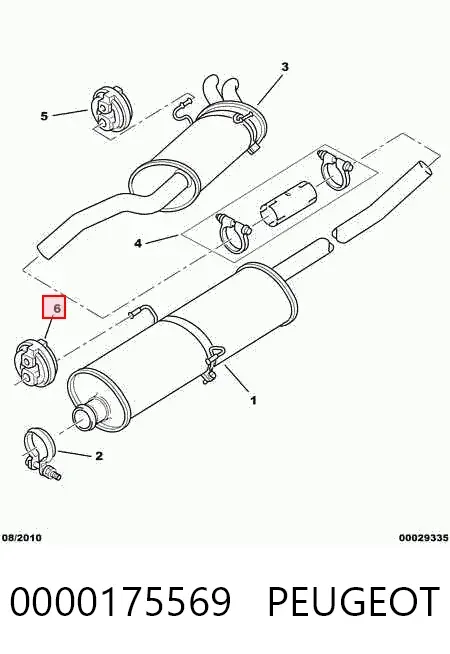 Soporte escape 0000175569 Peugeot/Citroen