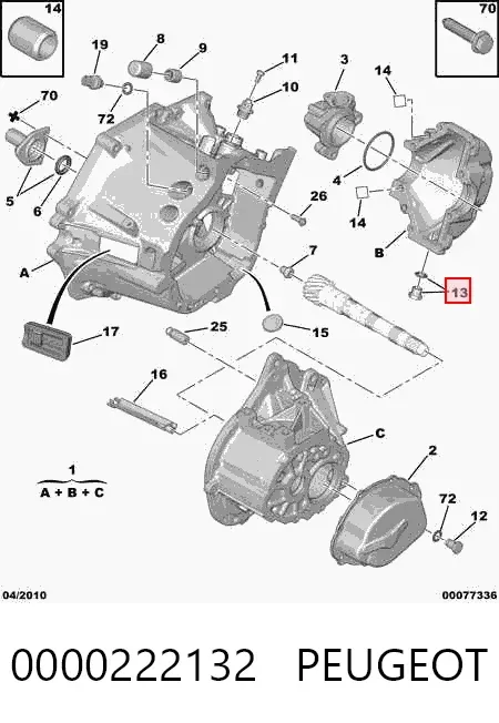 Tapón del cárter de la transmisión automática 9825340780 Fiat/Alfa/Lancia