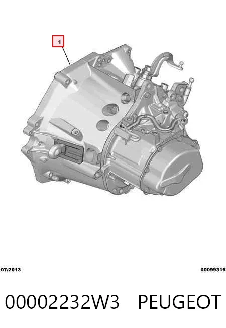 Caja de cambios 00002232W3 Peugeot/Citroen