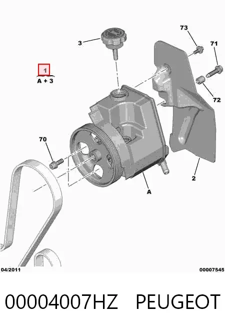 Bomba de dirección 00004007HZ Peugeot/Citroen