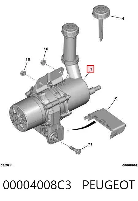 Bomba de dirección 00004008C3 Peugeot/Citroen