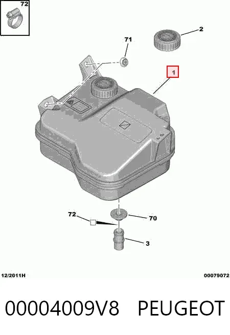 Depósito de bomba de dirección hidráulica Citroen C5  III 