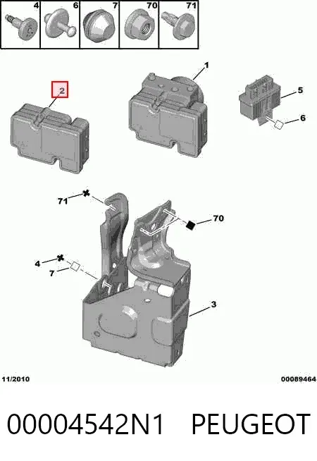 Módulo de control ABS 00004542N1 Peugeot/Citroen