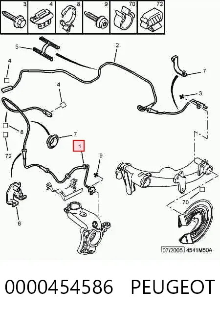 Sensor ABS 0000454586 Peugeot/Citroen
