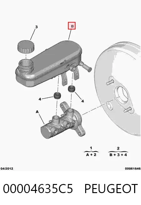 Depósito de líquido de frenos Peugeot Boxer III