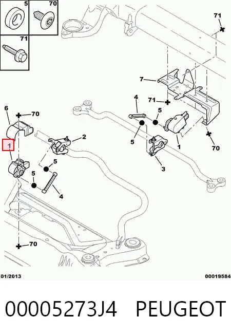 Sensor de nivel de carrocería delantero 00005273J4 Peugeot/Citroen