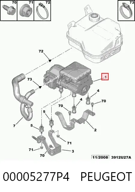 Bomba hidráulica de amortiguadores 00005277P4 Peugeot/Citroen