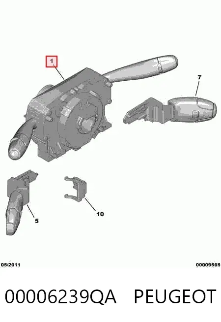 Conmutador columna dirección 00006239QA Peugeot/Citroen