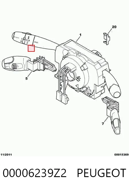 Conmutador columna dirección 00006239Z2 Peugeot/Citroen