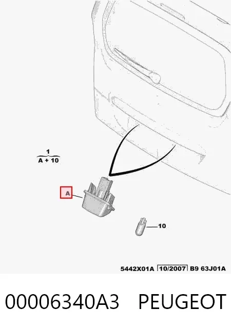 Luz matricula 00006340A3 Peugeot/Citroen