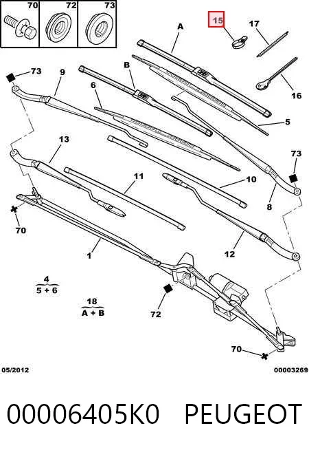 Sensor de lluvia 00006405K0 Peugeot/Citroen