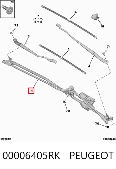 Varilla de limpiaparabrisas Citroen C4 II