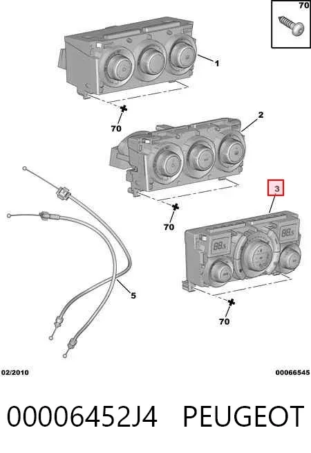 Unidad de control aire acondicionado 00006452J4 Peugeot/Citroen