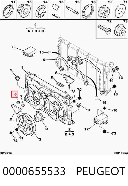 Relé ventilador 0000655533 Peugeot/Citroen