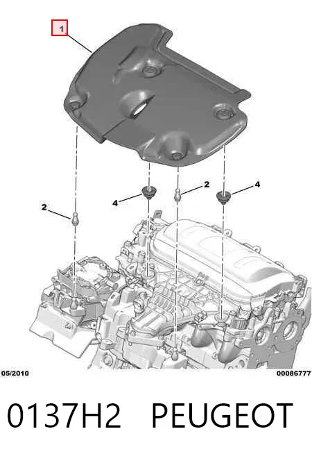 Tapa motor 0137H2 Peugeot/Citroen