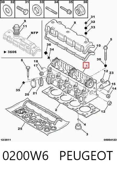 Culata 0200W6 Peugeot/Citroen