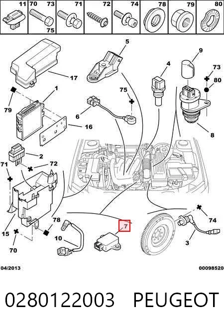 Sensor TPS 0280122003 Peugeot/Citroen