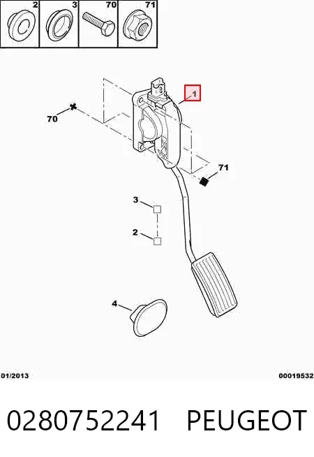 Pedal del acelerador Citroen C5 I