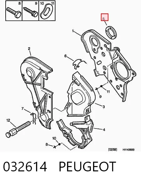 Retén delantero del árbol de levas Citroen ZX N2