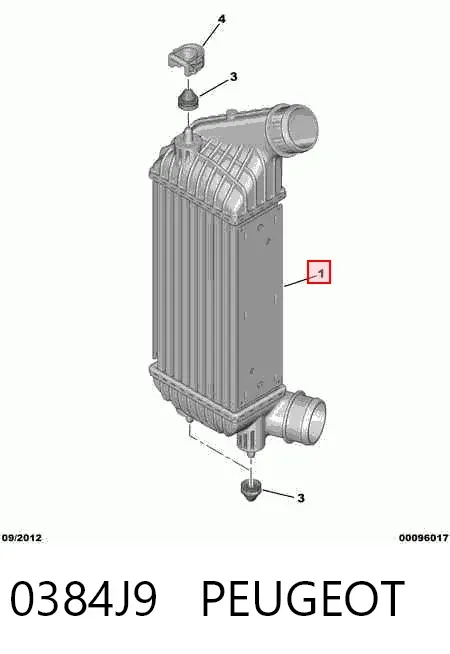 Intercooler 0384J9 Peugeot/Citroen