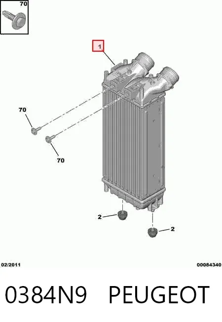 Intercooler 0384N9 Peugeot/Citroen