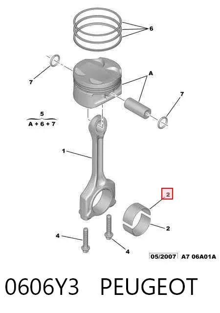 Cojinetes de biela 0606Y3 Peugeot/Citroen