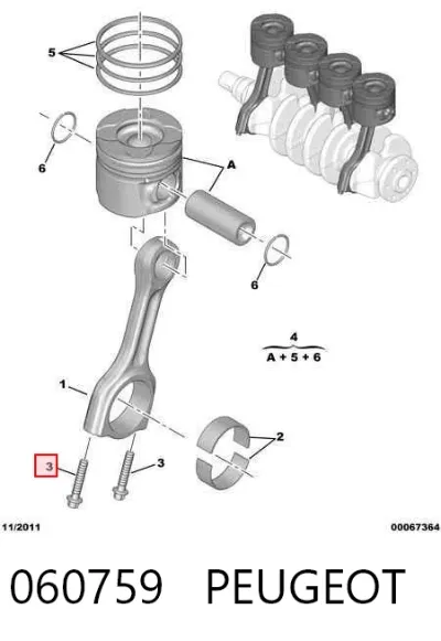Tornillo de biela PEUGEOT 060759