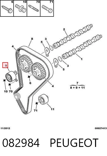 Tensor correa distribución 082984 Peugeot/Citroen