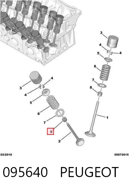 Retenes de válvulas 095640 Peugeot/Citroen