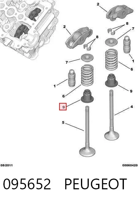 Retenes de válvulas 095652 Peugeot/Citroen