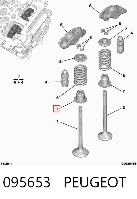 Retenes de válvulas 095653 Peugeot/Citroen