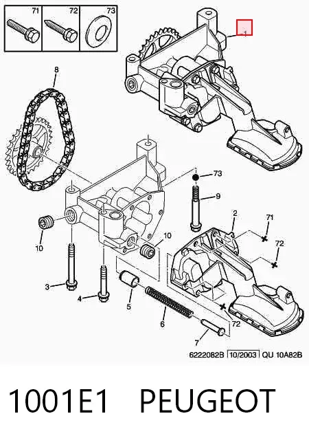 Bomba De Aceite 1001E1 Peugeot/Citroen