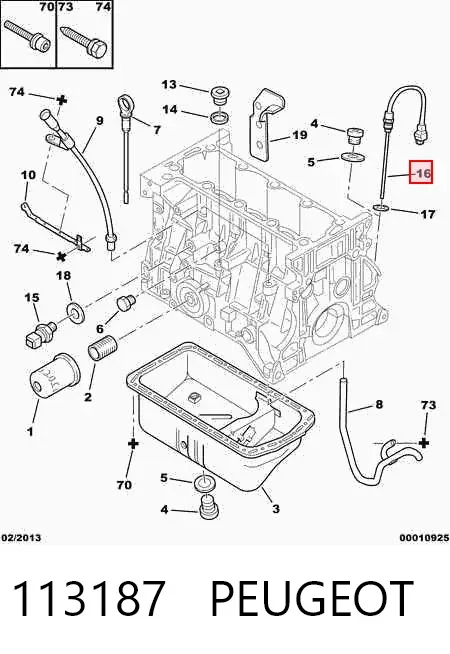 Sensor de nivel de aceite 113187 Peugeot/Citroen