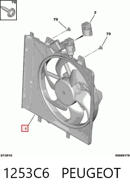 Ventilador de radiador 1253C6 Peugeot/Citroen