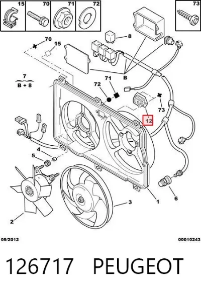 Resistencia del motor del ventilador del aire acondicionado PEUGEOT 126717