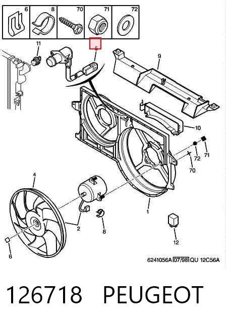Resistencia del motor del ventilador del aire acondicionado 126718 Peugeot/Citroen