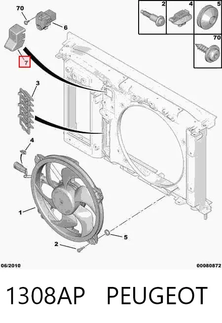 Regulador de velocidad del ventilador de refrigeración (unidad de control) 1308AP Peugeot/Citroen