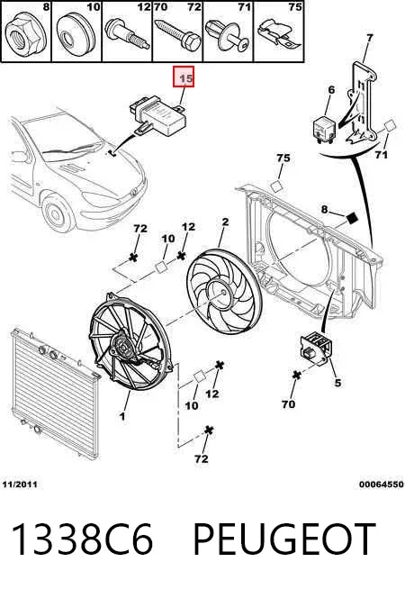 Regulador de velocidad del ventilador de refrigeración (unidad de control) 1338C6 Peugeot/Citroen