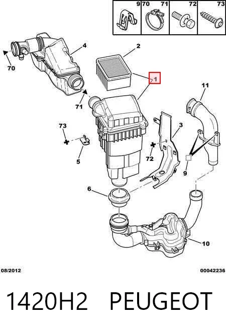 Caja del filtro de aire Citroen Xsara N1