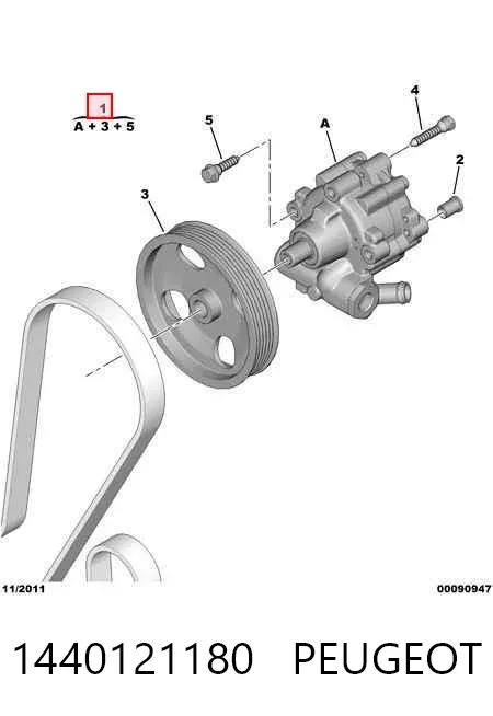 Bomba de dirección 1440121180 Peugeot/Citroen