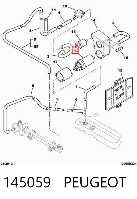 Bomba de combustible de línea 145059 Peugeot/Citroen