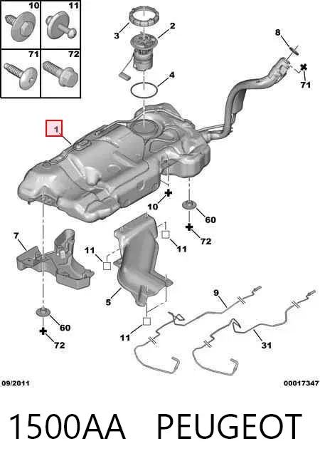 Depósito de gasolina 1500AA Peugeot/Citroen