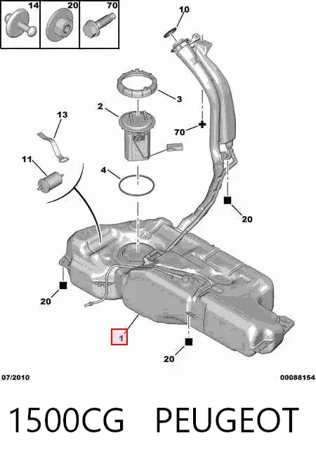 Depósito de gasolina Citroen C4 I