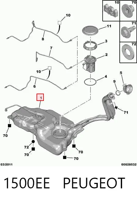 Depósito de gasolina 1500EE Peugeot/Citroen