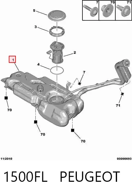 Depósito de gasolina 1500FL Peugeot/Citroen