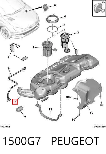 Depósito de gasolina 1500G7 Peugeot/Citroen