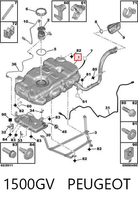 Depósito de gasolina 1500GV Peugeot/Citroen