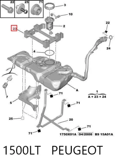 Depósito de combustible PEUGEOT 1500LT